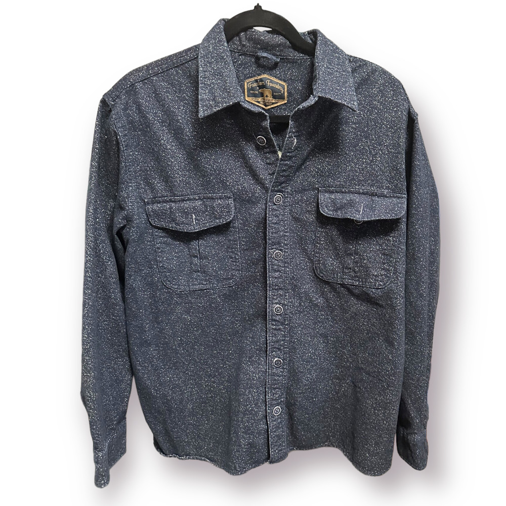 Freedom Foundry Men's Flannel shirt Button up Blue sz large